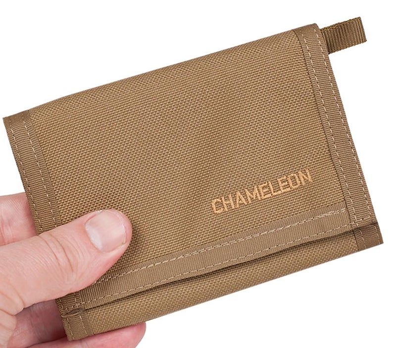Chameleon Trifold Mens Nylon Wallet-Military Tactical Men Wallets- ID Card Holder - Canvas Thin Front Pocket Travel Wallet-Coin Zipper Pocket - Image 4